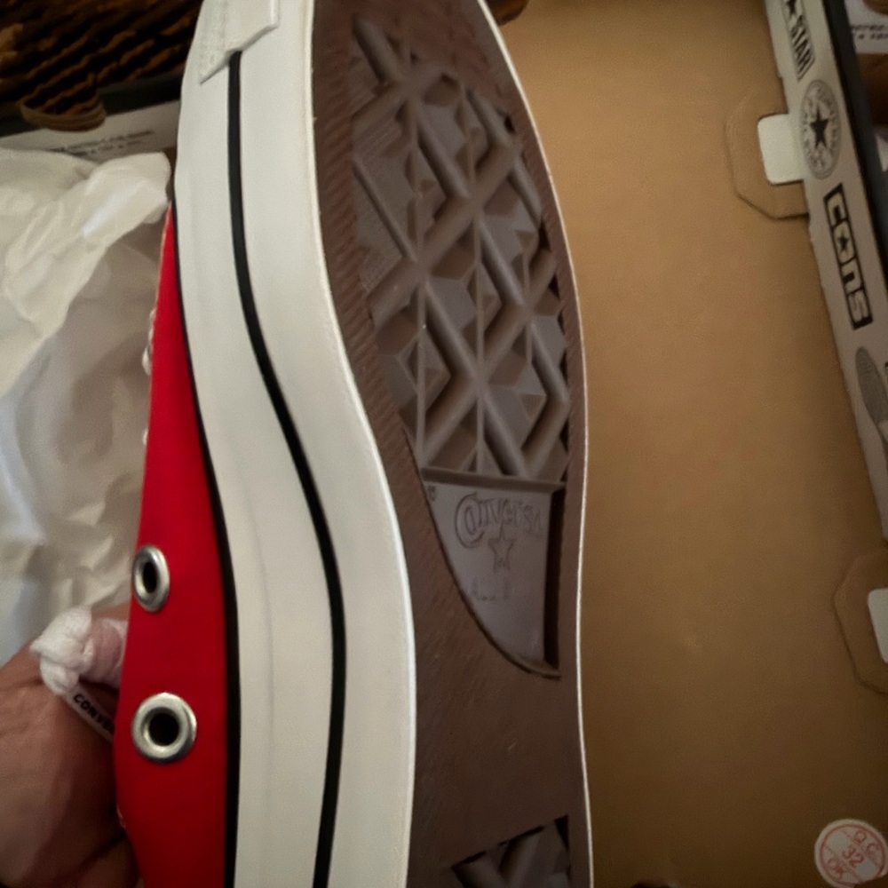 Converse Low Top Red Canvas Sneakers - Picture 4 of 4